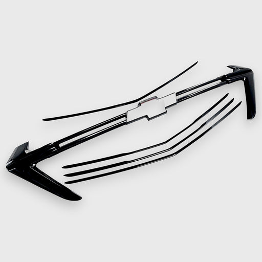 Chevrolet chrome delete grille overlay on white background