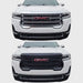 GMC chrome delete grille overlay before and after