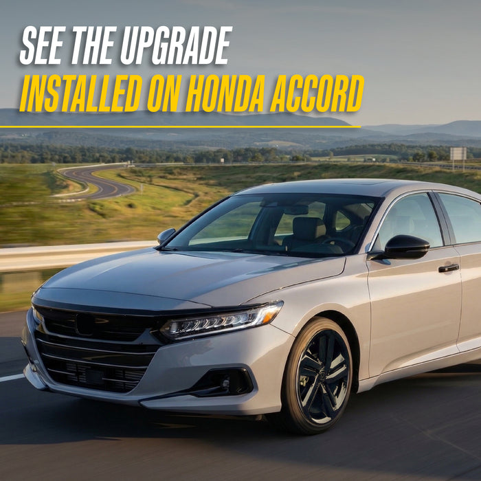 2021 Honda Accord with Trim Illusion ABS6817BLK Gloss Black Grille Overlay installed