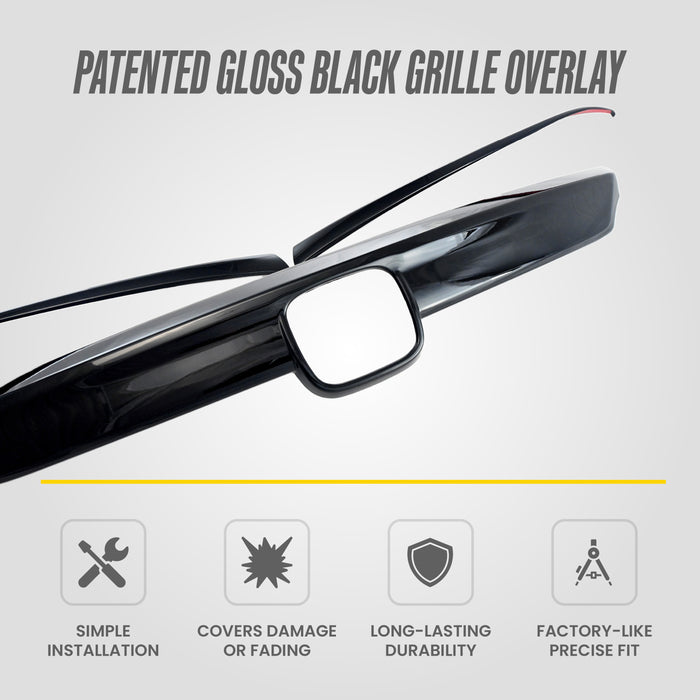 ABS6817BLK grille overlay detail for 2022 Honda Accord