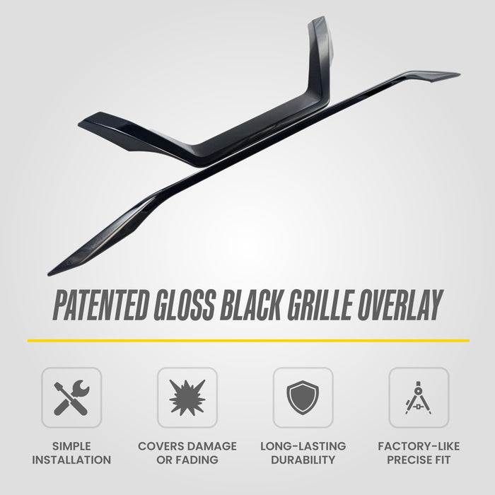 ABS6825BLK grille overlay detail for 2020 Nissan Maxima