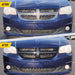Before and after ABS6828BLK gloss black grille overlay on 2011 Dodge Grand Caravan