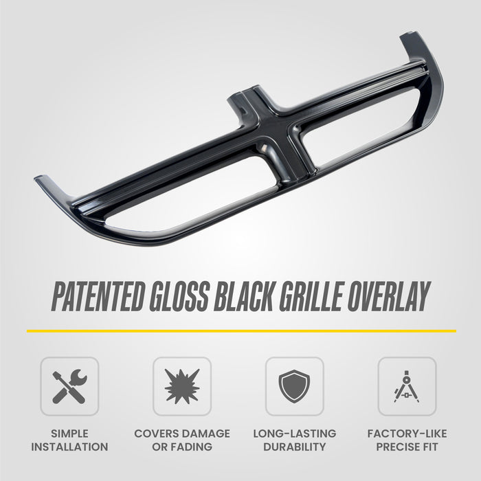 ABS6828BLK grille overlay detail for 2013 Dodge Grand Caravan