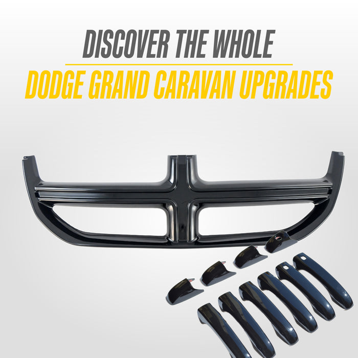 Matching Trim Illusion gloss black upgrades for the 2013 Dodge Grand Caravan