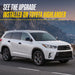 2019 Toyota Highlander with Trim Illusion ABS6832BLK Gloss Black Grille Overlay installed