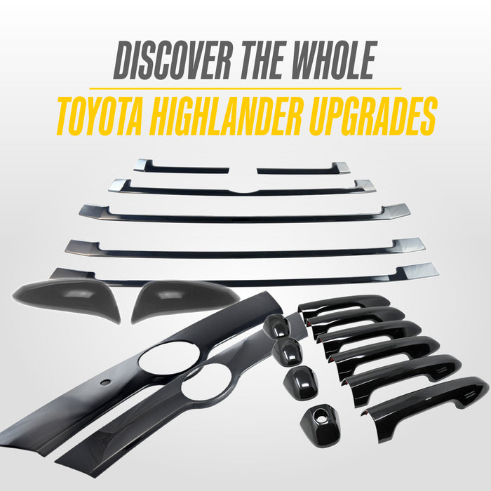 Matching Trim Illusion gloss black upgrades for the 2017 Toyota Highlander