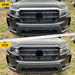 Before and after ABS6838BLK gloss black grille overlay on 2021 Honda Ridgeline