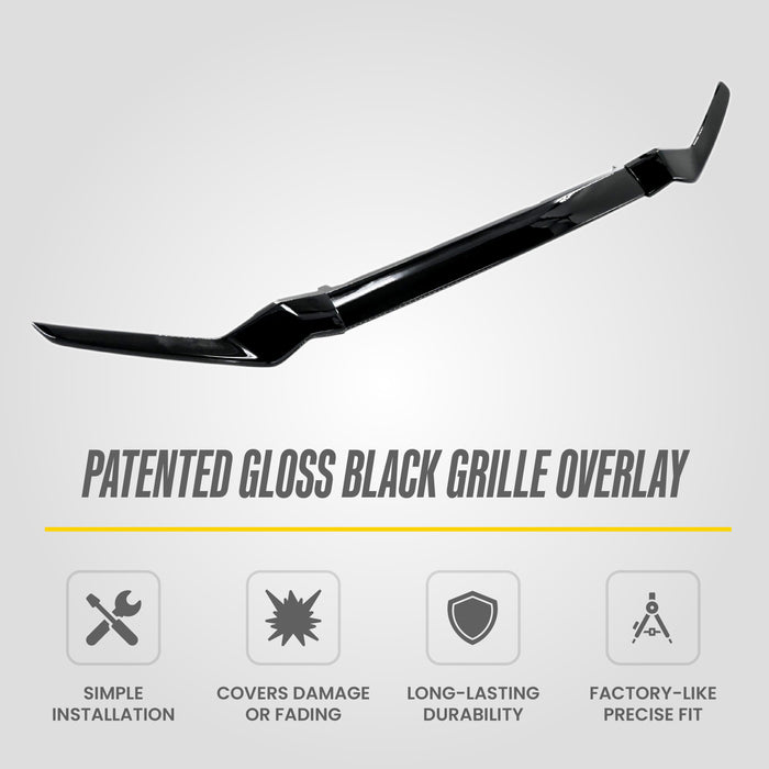 ABS6838BLK grille overlay detail for 2021 Honda Ridgeline