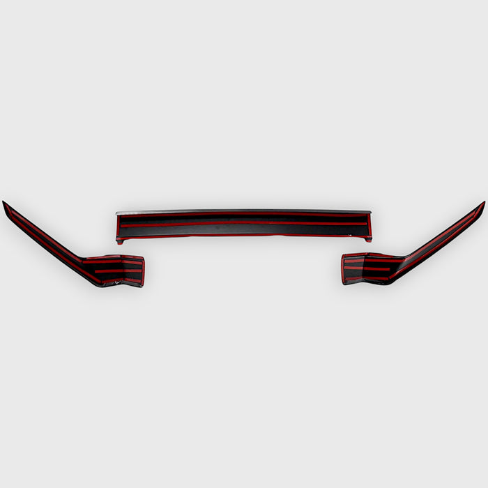 Chrome Delete Gloss Black Grille Overlay - ABS6838BLK