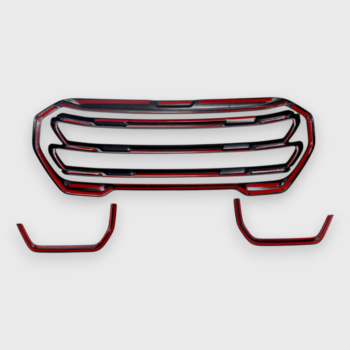 GMC Terrain AT4 chrome delete grille overlay on white background