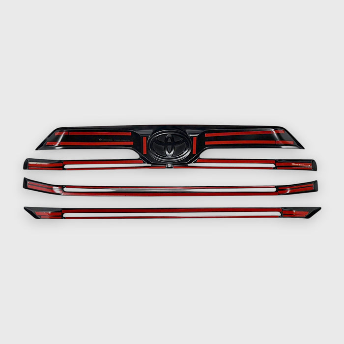 Chrome Delete Gloss Black Grille Overlay 2023-2025 Toyota Tundra