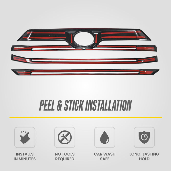 Peel and stick installation - ABS6844BLK grille overlay for 2024 Toyota Tundra