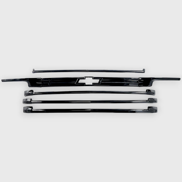 Trim Illusion Gloss Black Grille Overlay Kit For 2021-2024 Chevrolet Tahoe (Chrome Delete)