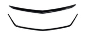 ABS6846BLK gloss black grille overlay for 2025 Cadillac XT4, front view, 2-piece set