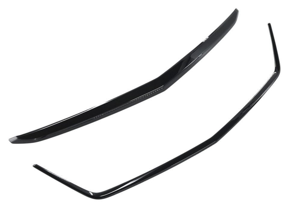ABS6846BLK gloss black grille overlay for 2025 Cadillac XT4, second angled view, 2-piece set