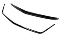 ABS6846BLK gloss black grille overlay for 2024 Cadillac XT4, angled view, 2-piece set