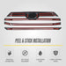 Peel and stick installation: ABS6848BLK 2024 Toyota Tundra gloss black grille overlay with pre-applied adhesive tape