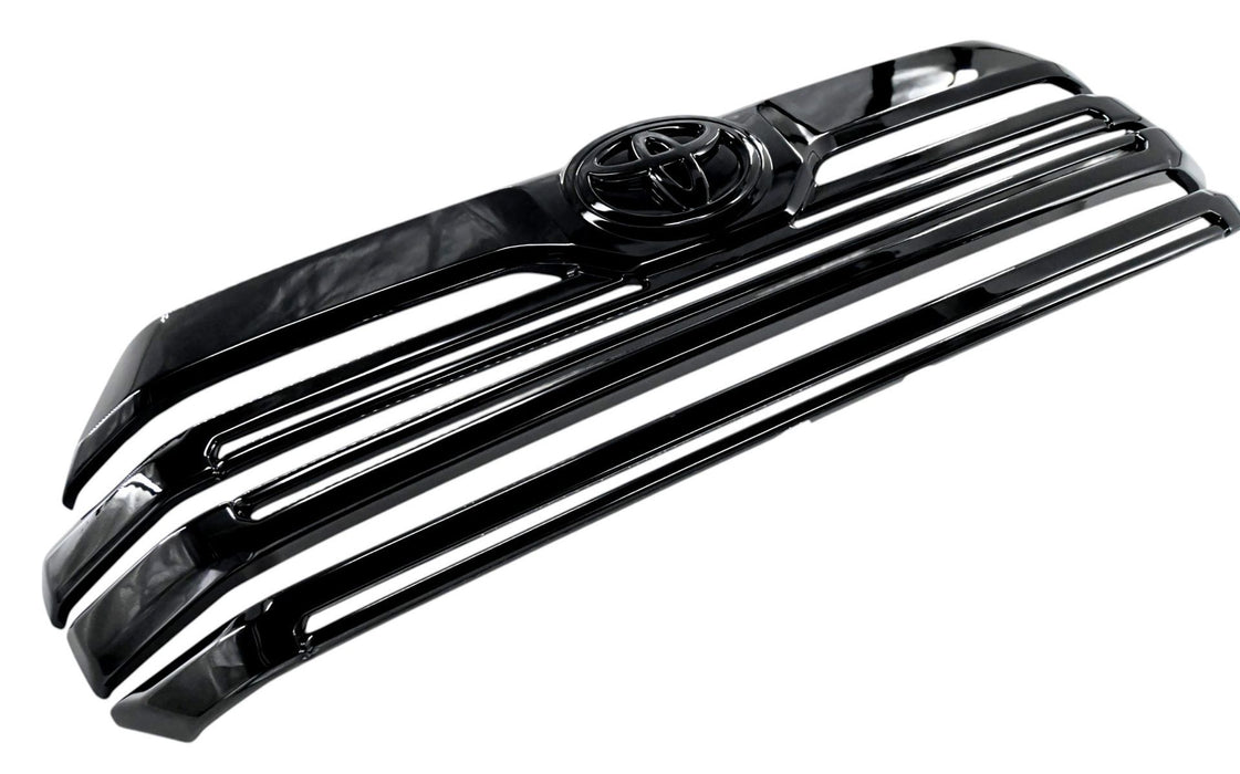 ABS6848BLK gloss black grille overlay for 2024 Toyota Tundra, angled view