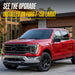 2021 Ford F-150 Lariat with Trim Illusion ABS6852BLK Gloss Black Grille Overlay installed