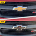 Before and after CBT6721-6714BLK Centennial lettering set on 2018 Chevrolet Colorado