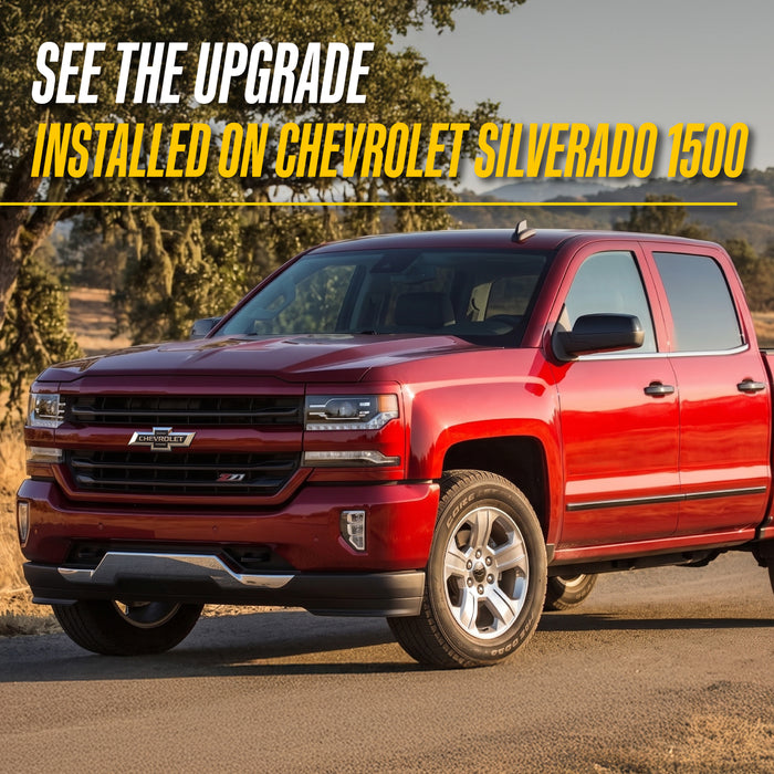 2023 Chevrolet Silverado 1500 with Trim Illusion CCAP6800BLK Gloss Black Wheel Cap Set installed