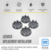 Licensed replacement installation - CCAP6800BLK gloss black wheel caps for 2016 Chevrolet Silverado 1500