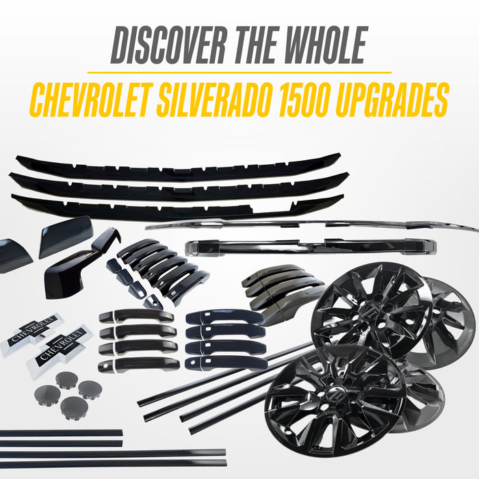 Matching Trim Illusion gloss black upgrades for the 2018 Chevrolet Silverado 1500