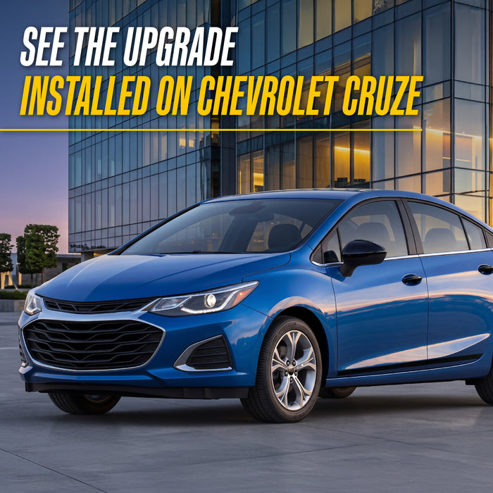 2015 Chevrolet Cruze with Trim Illusion CCAP6804BLK Gloss Black Wheel Caps installed