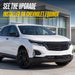 2022 Chevrolet Equinox with Trim Illusion CCAP6804BLK Gloss Black Wheel Caps installed