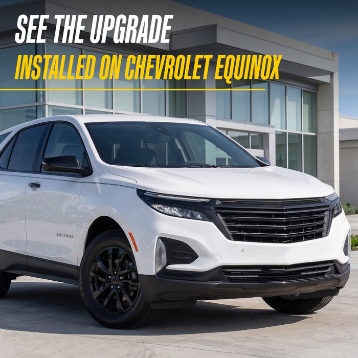 2025 Chevrolet Equinox with Trim Illusion CCAP6804BLK Gloss Black Wheel Caps installed