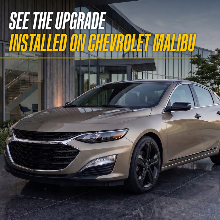 2015 Chevrolet Malibu with Trim Illusion CCAP6804BLK Gloss Black Wheel Caps installed