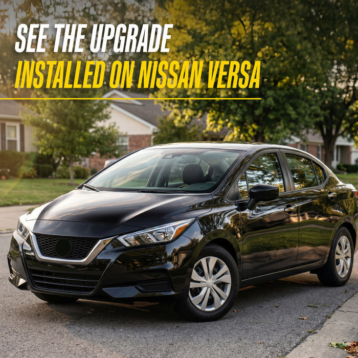 2020 Nissan Versa with Trim Illusion DH285 Chrome Door Handle Covers installed