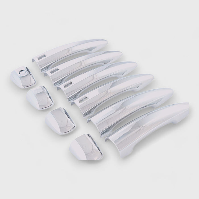 DH292 chrome door handle covers for 2023 Nissan Ariya, angled view of the set