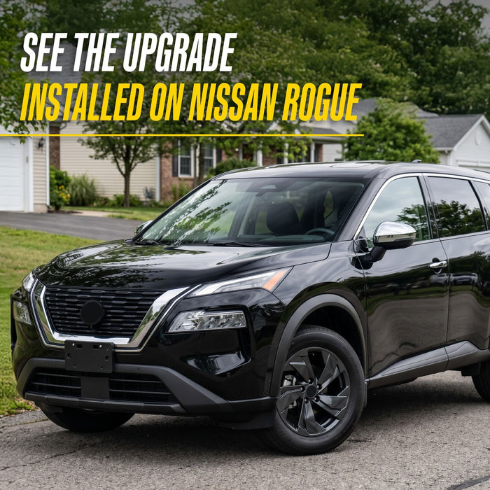 Black Nissan Rogue, See the upgrade installed on Nissan Rogue, DH292 chrome door handle covers fit 2021 Nissan Rogue