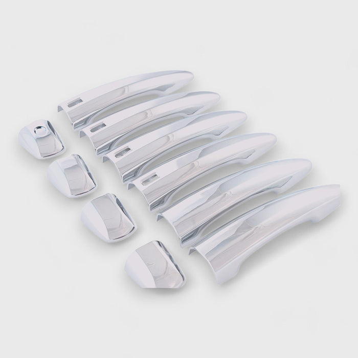 DH292 chrome door handle covers for 2025 Nissan Altima, angled view of the set