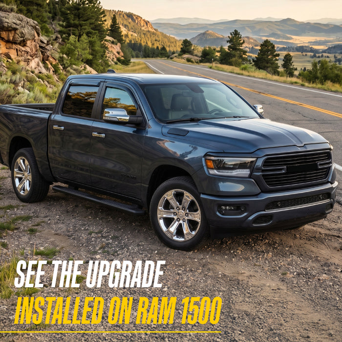 2020 Ram 1500 with Trim Illusion DH296 Chrome Door Handle Covers installed