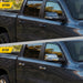 Before and after DH296 chrome door handle covers on 2019 Ram 1500