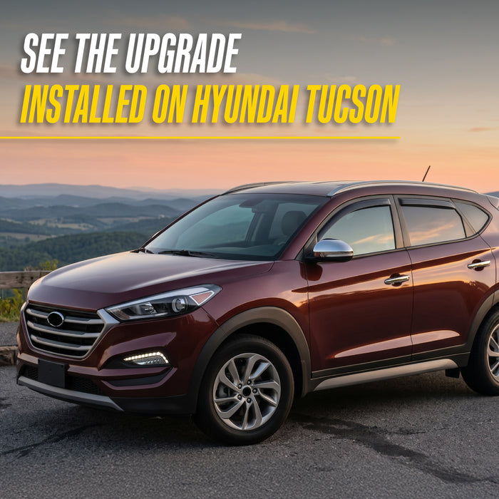 2018 Hyundai Tucson with Trim Illusion DH297 chrome door handle covers installed