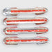 Back of DH299 chrome door handle covers with pre-applied red-backed adhesive tape for 2025 Toyota Crown Signia