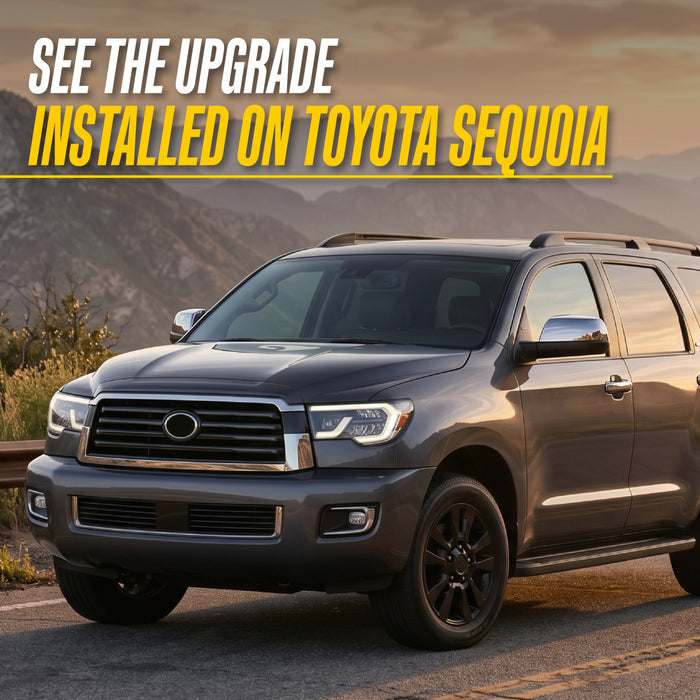 2015 Toyota Sequoia with Trim Illusion DH301 Chrome Door Handle Covers installed