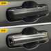 Before and after DH301 chrome door handle cover on 2015 Toyota Sequoia