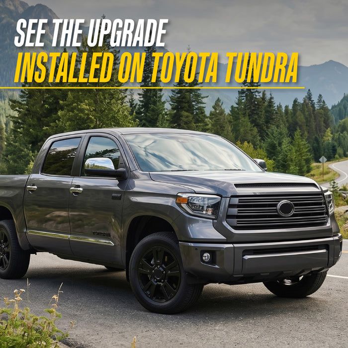 2018 Toyota Tundra with Trim Illusion DH301 Chrome Door Handle Covers installed