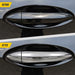 Before and after: factory door handle vs DH302 chrome door handle cover, fits 2017 Buick LaCrosse