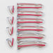 Back of DH302 chrome door handle covers with pre-applied red-backed adhesive tape for 2025 Chevrolet Trailblazer