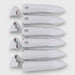Set of 10 chrome snap-on door handle covers for 2016 Chevrolet Cruze, front view - DH302