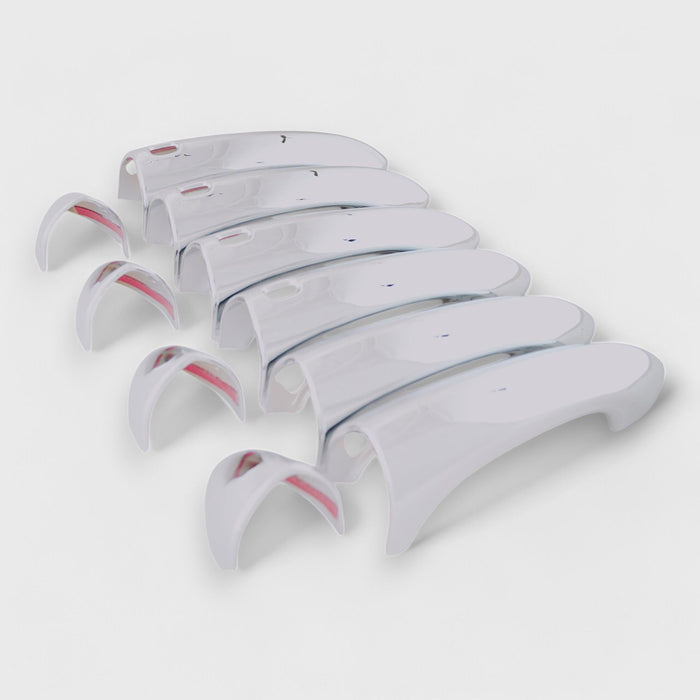 DH302 chrome door handle covers for 2020 Buick Encore, angled view of the 10-piece set