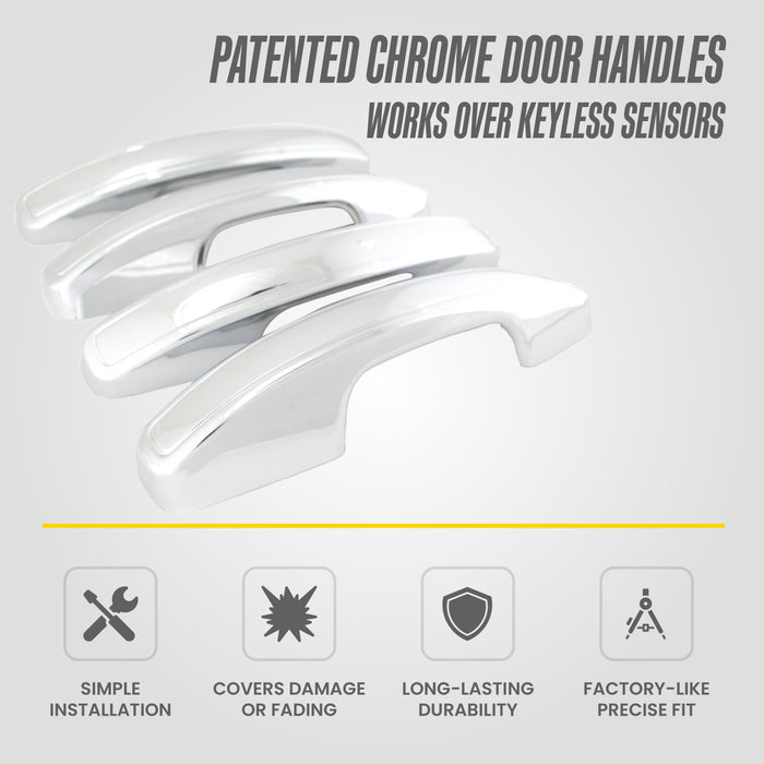 Patented DH303 chrome door handle covers with keyless entry sensors, for 2026 Ford Expedition