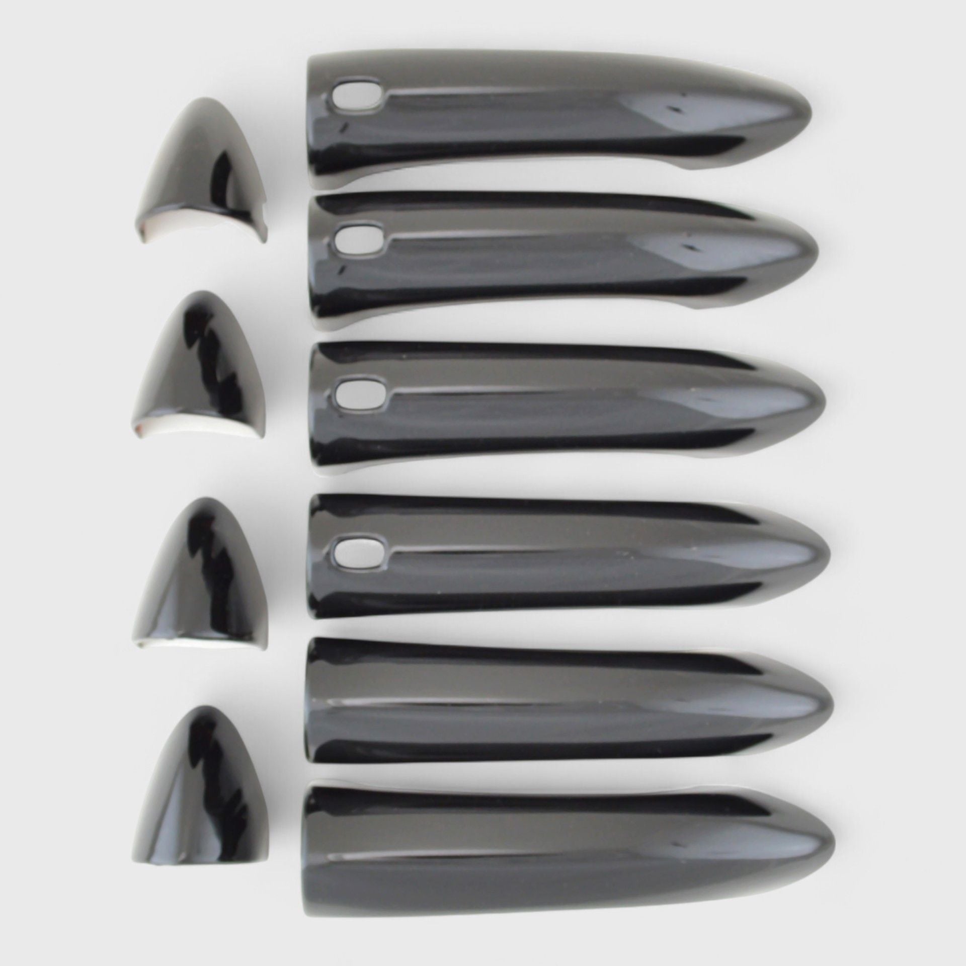 Chrome Delete Gloss Black Door Handle Cover W/ Smart Key
