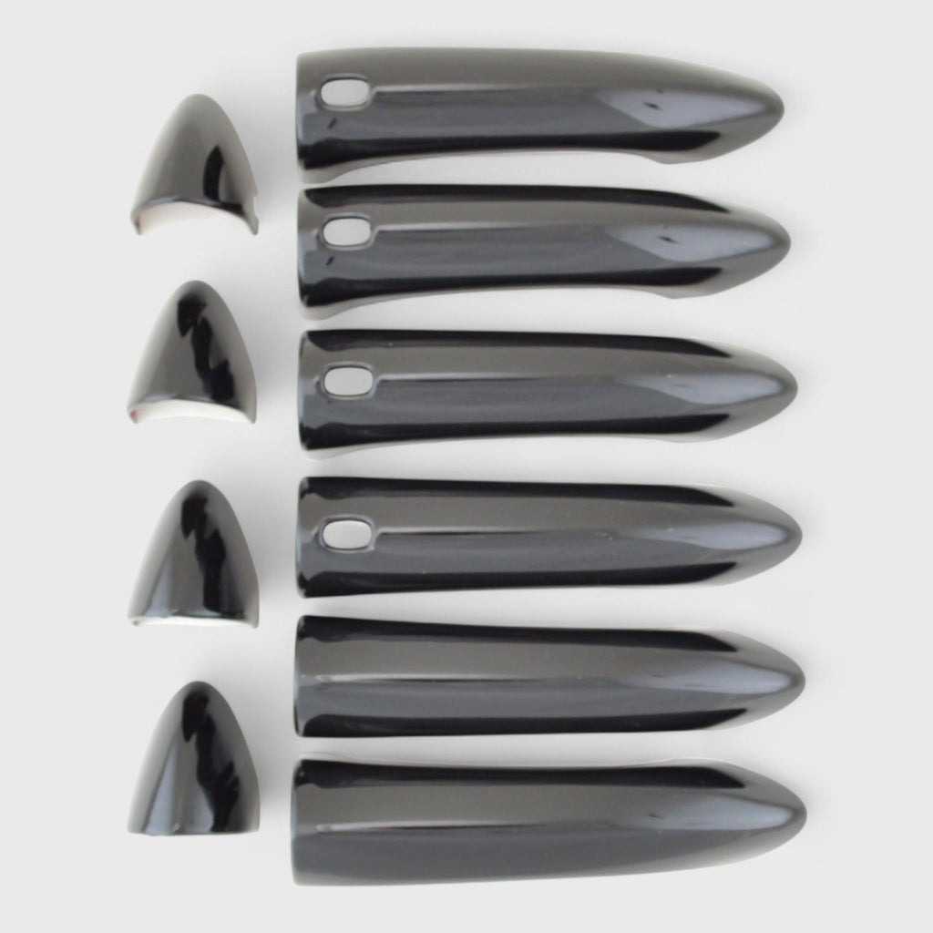 Chrome Delete Gloss Black Door Handle Cover W/ Smart Key
