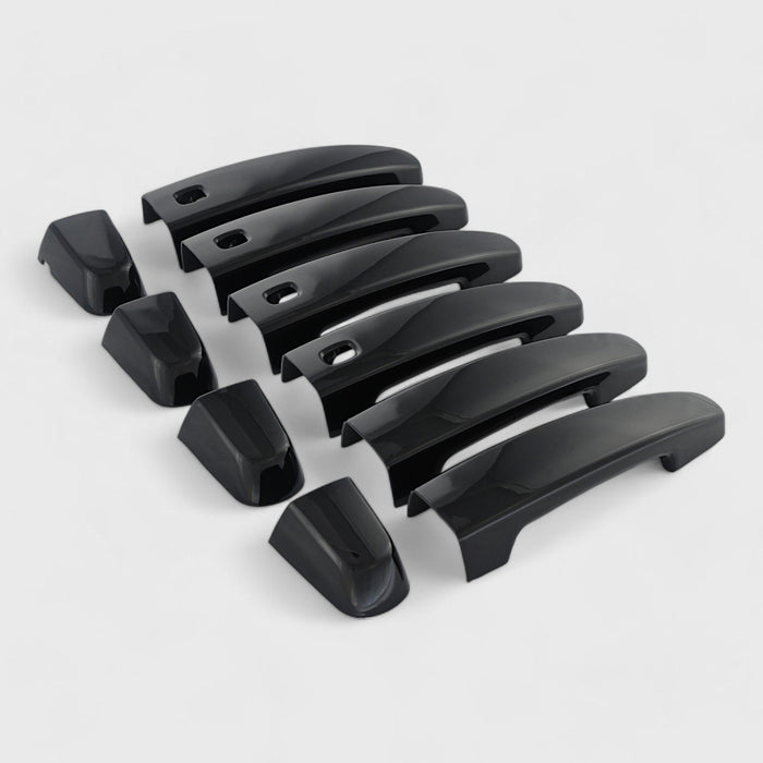 Chrome Delete Gloss Black Door Handle Cover W/ Smart Key